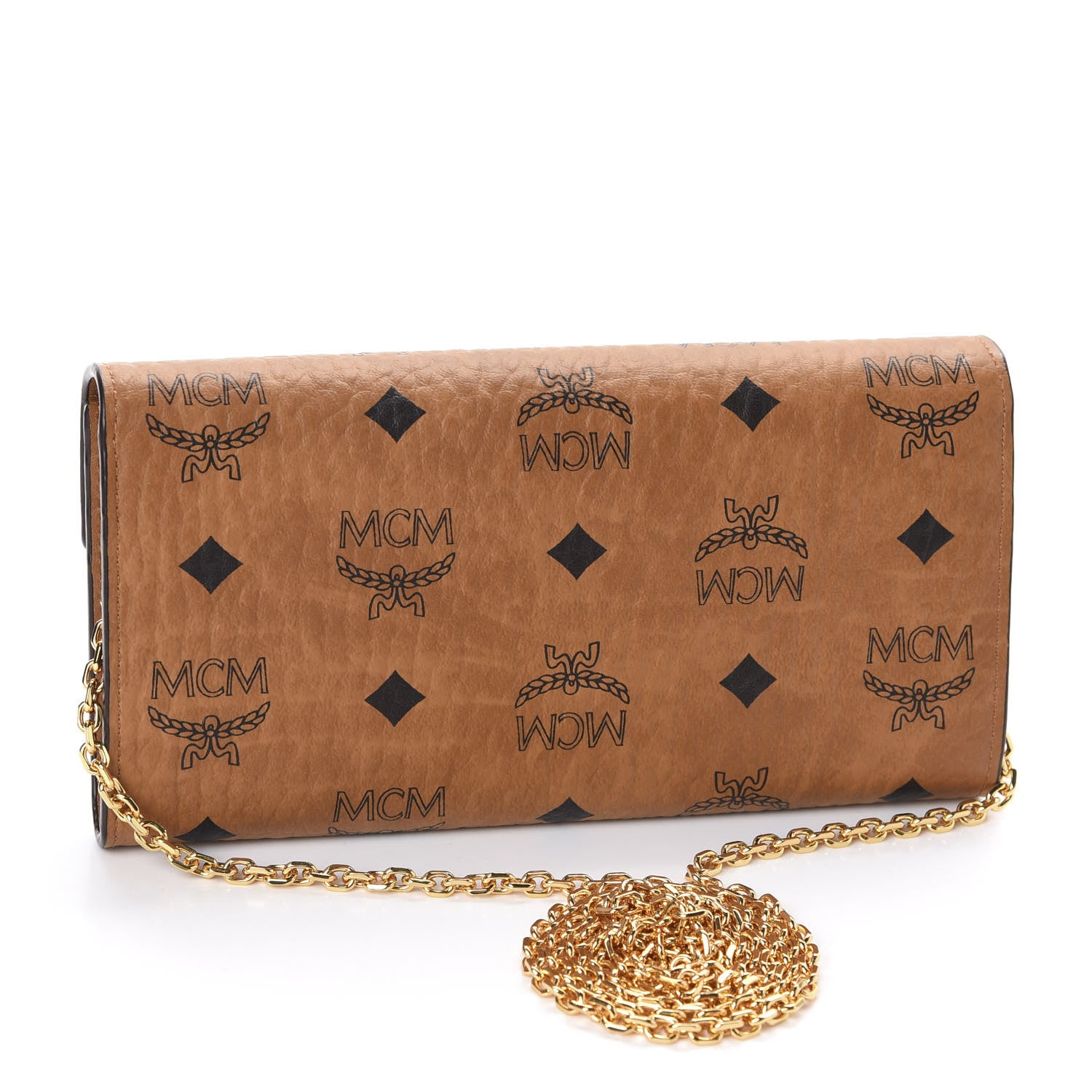 MCM Visetos Large Patricia Wallet On Chain Cognac 3 of 10