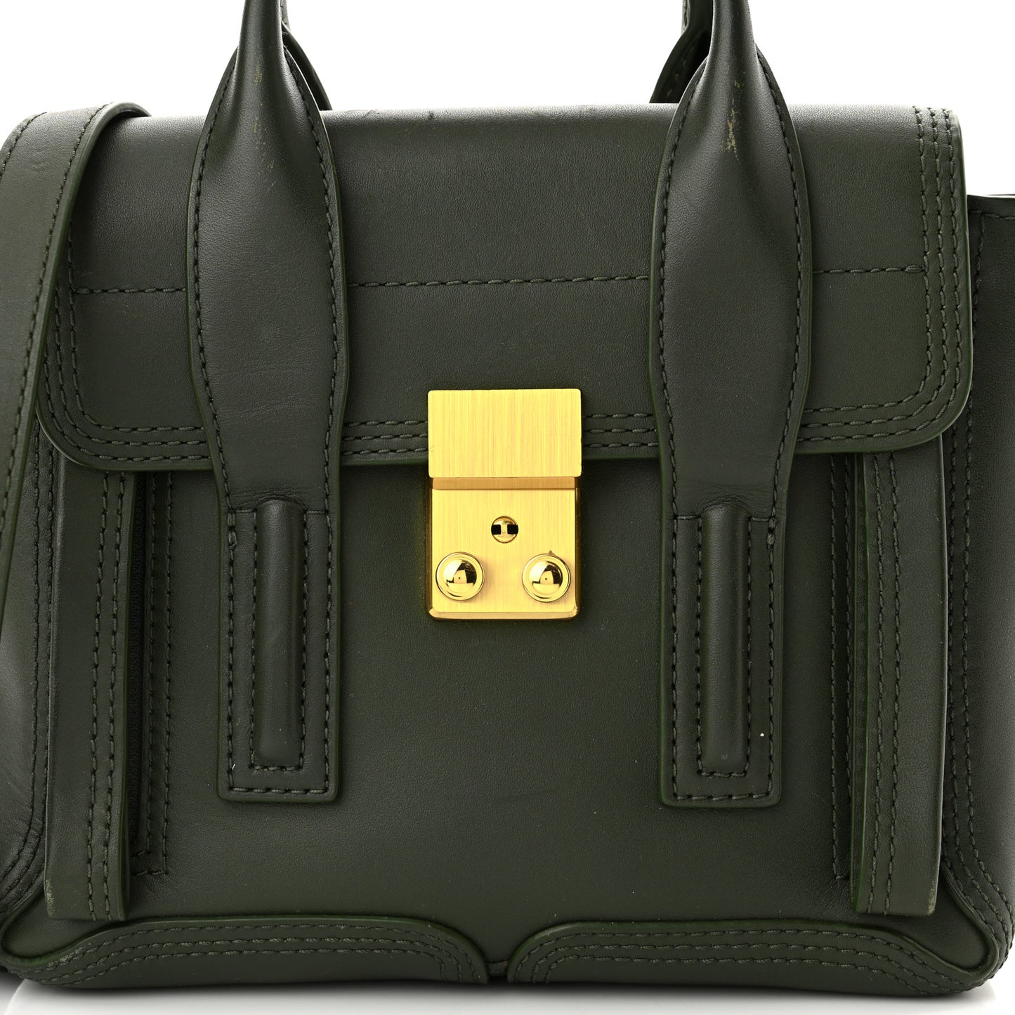 Calfskin Mini Pashli Satchel Military Green