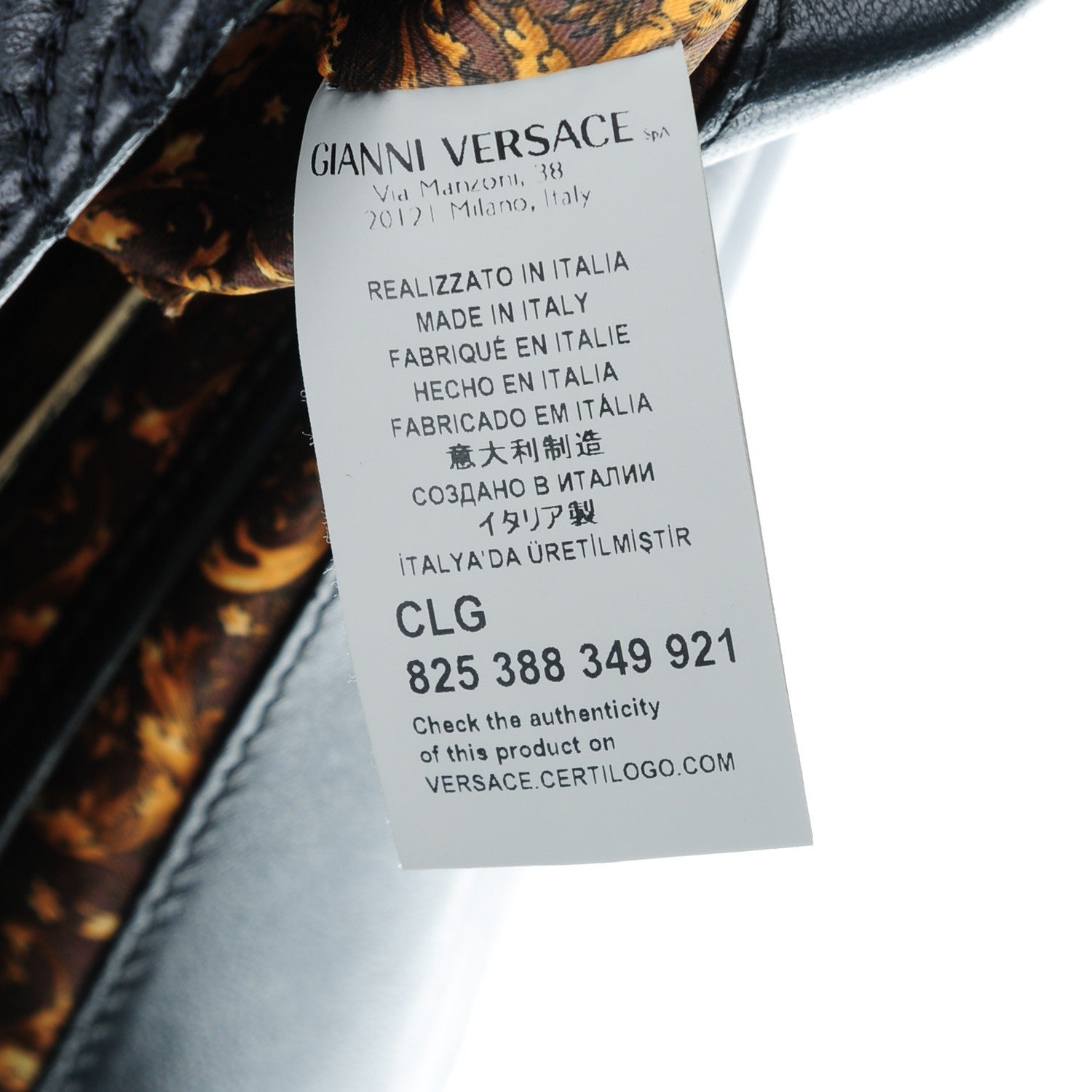 Versace Nappa Barocco Quilted Calliope Vanitas Shoulder Bag Black 7 of 7