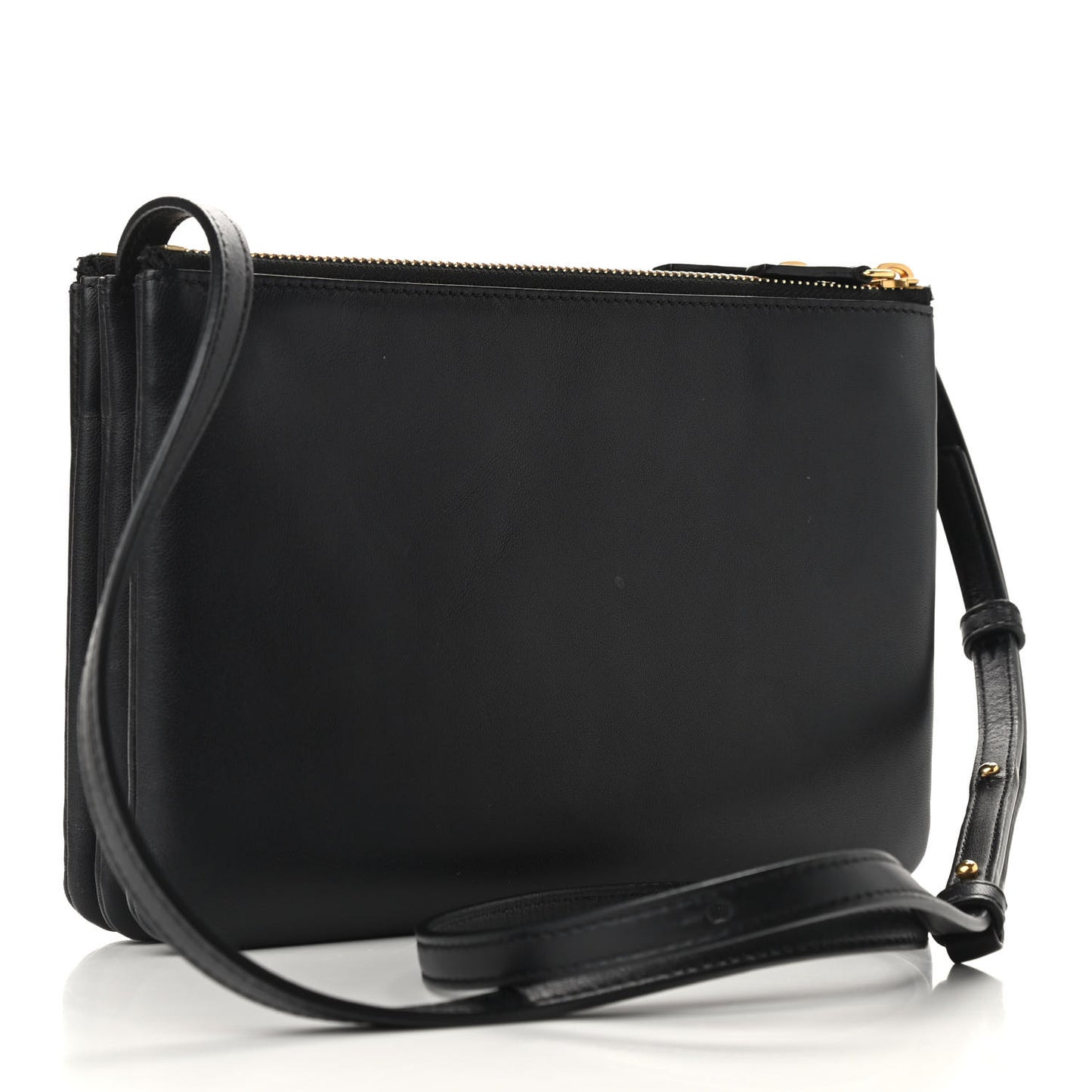 Lambskin Small Trio Crossbody Bag Black