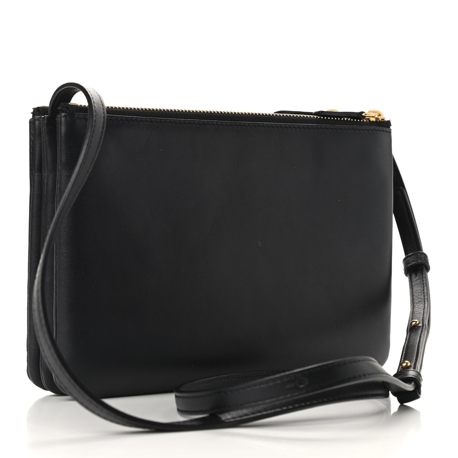 Celine Lambskin Small Trio Crossbody Bag Black 3 of 10