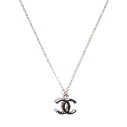 Chanel Enamel CC Necklace Black 1 of 5