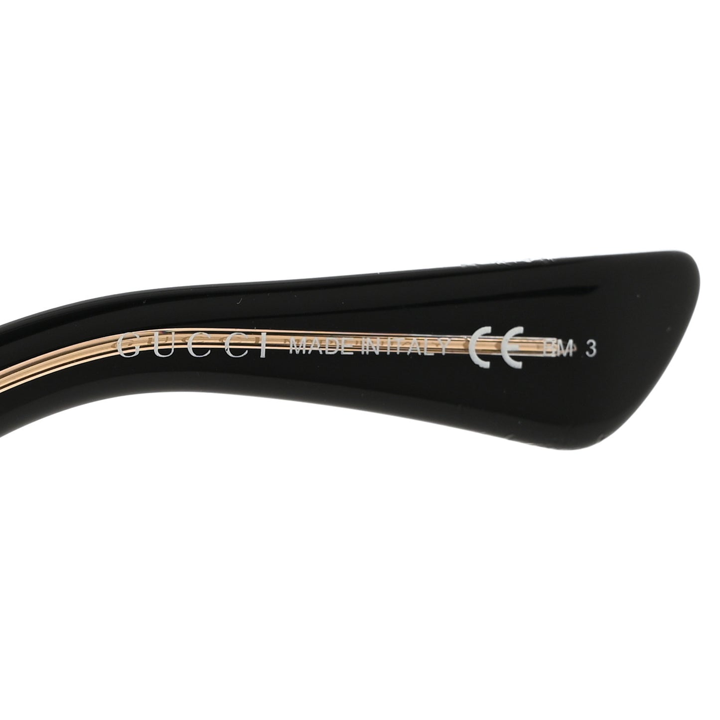 Acetate Round GG Sunglasses GG3815S Black