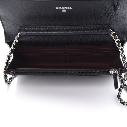 Chanel Caviar Quilted Wallet On Chain WOC Black 5 of 11