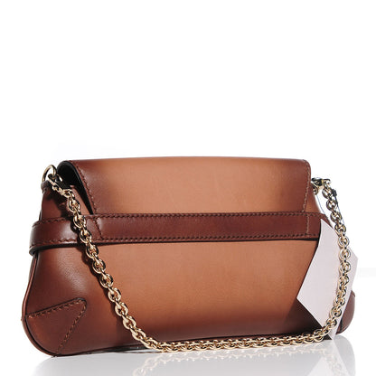 Gucci Calfskin 1921 Horsebit Chain Clutch Winter Rose 3 of 8