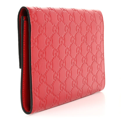 Gucci Guccissima Padlock Clutch Hibiscus Red 3 of 13