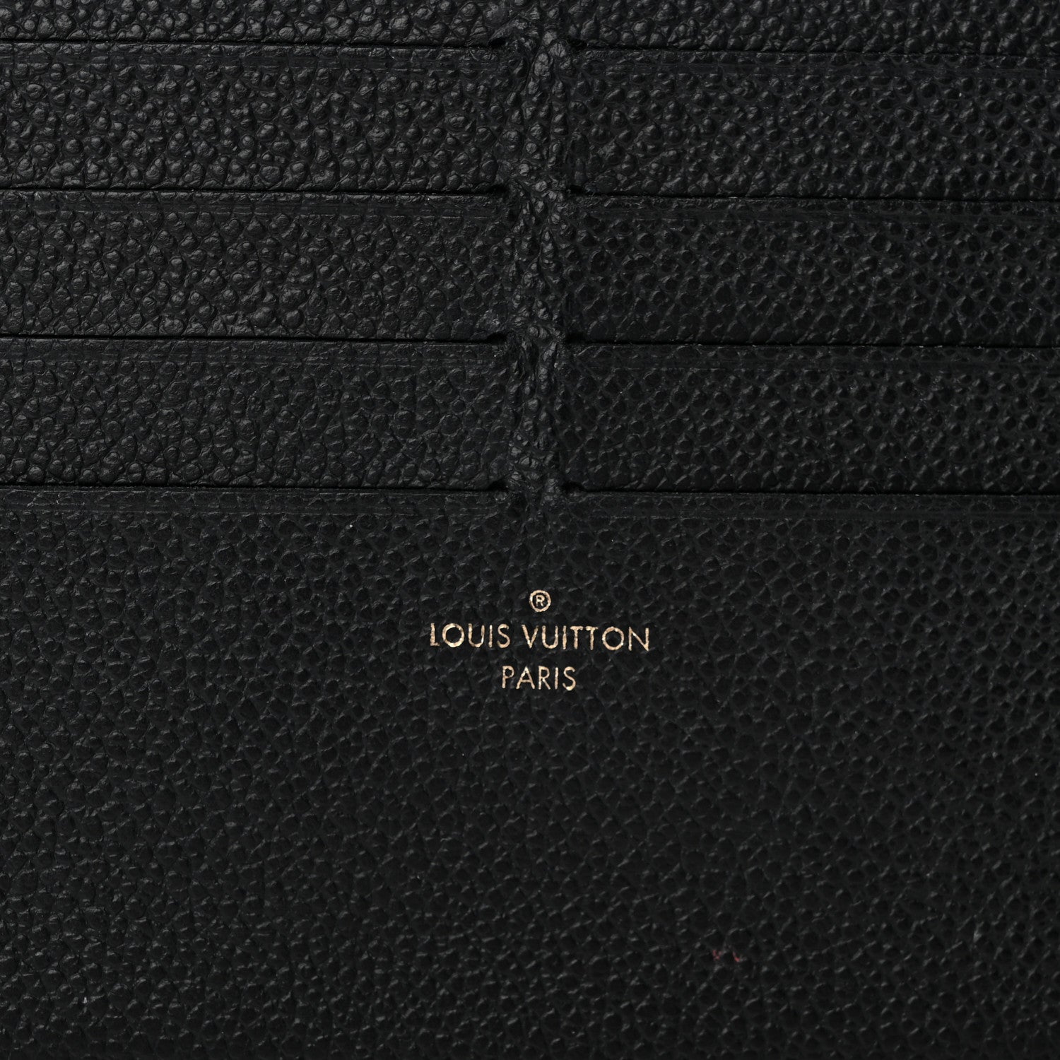 Louis Vuitton Calfskin Felicie Chain Wallet Card Holder Insert Black 6 of 6