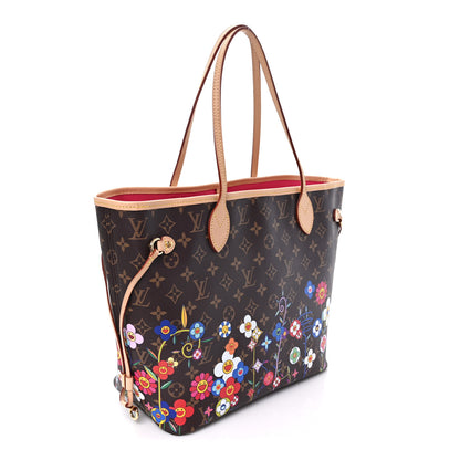 Louis Vuitton LV X TM Monogram Flowers Neverfull MM 4 of 10