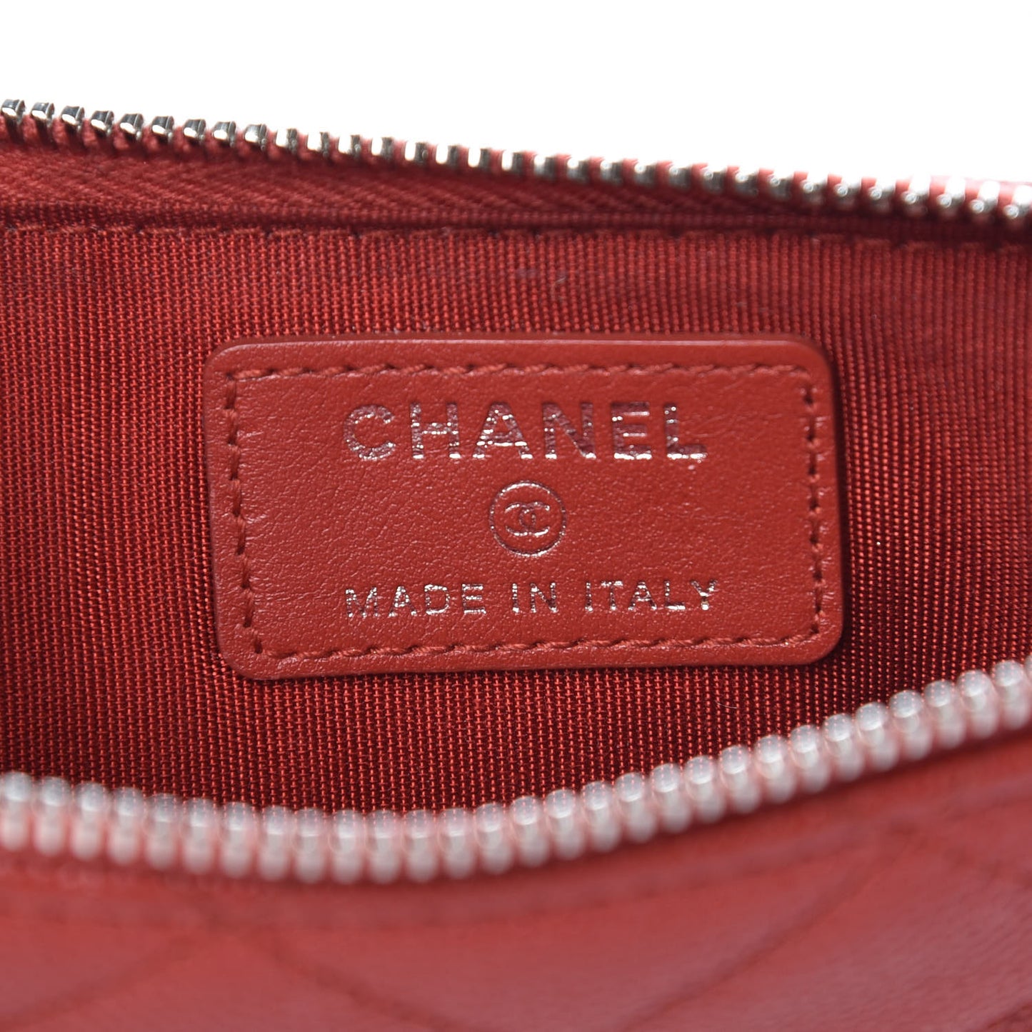 Caviar Quilted Classic Flat Wallet Pouch Red
