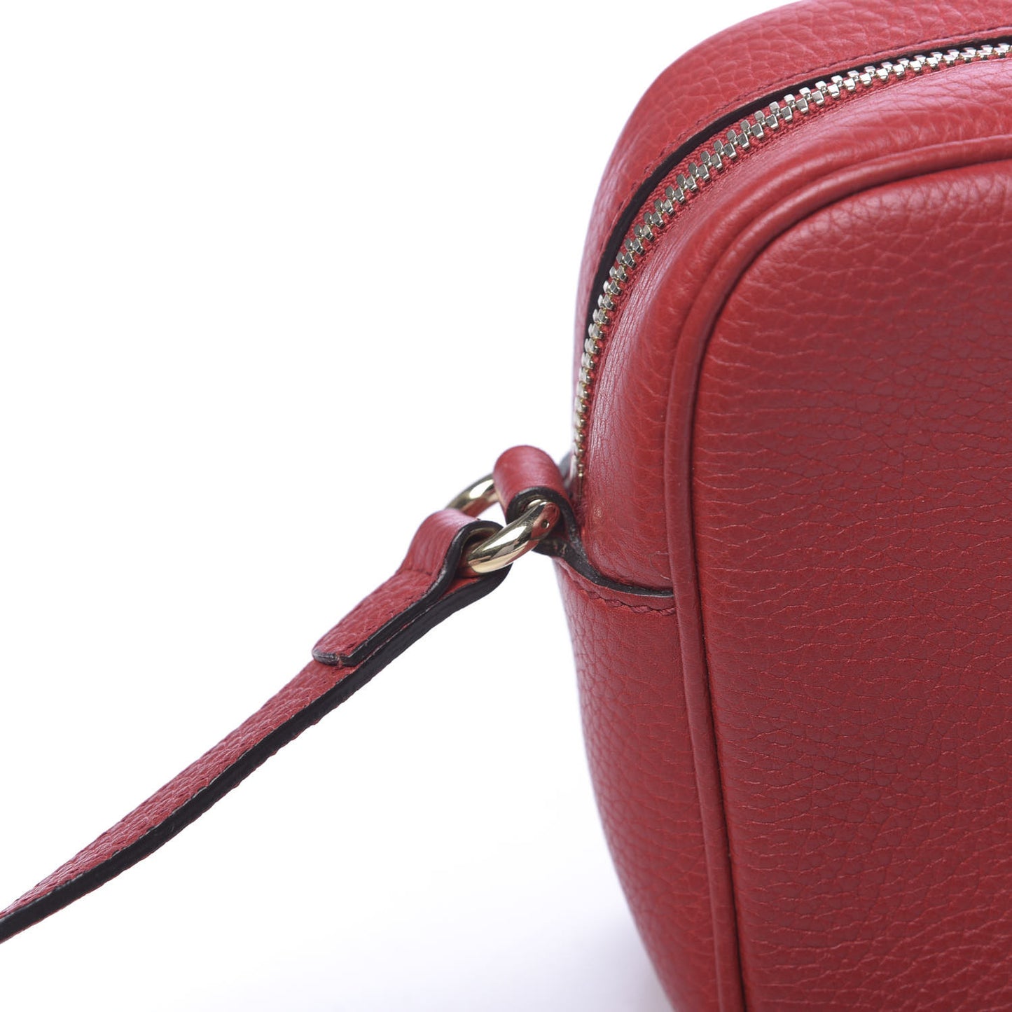 Pebbled Calfskin Small Soho Disco Bag Tabasco Red