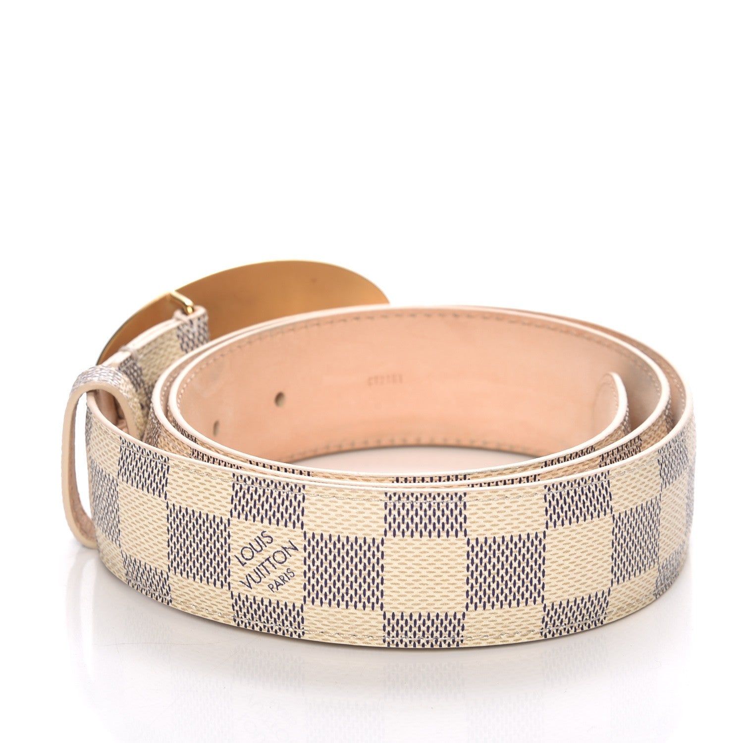 Louis Vuitton Damier Azur Voyage Belt 85 34 3 of 9