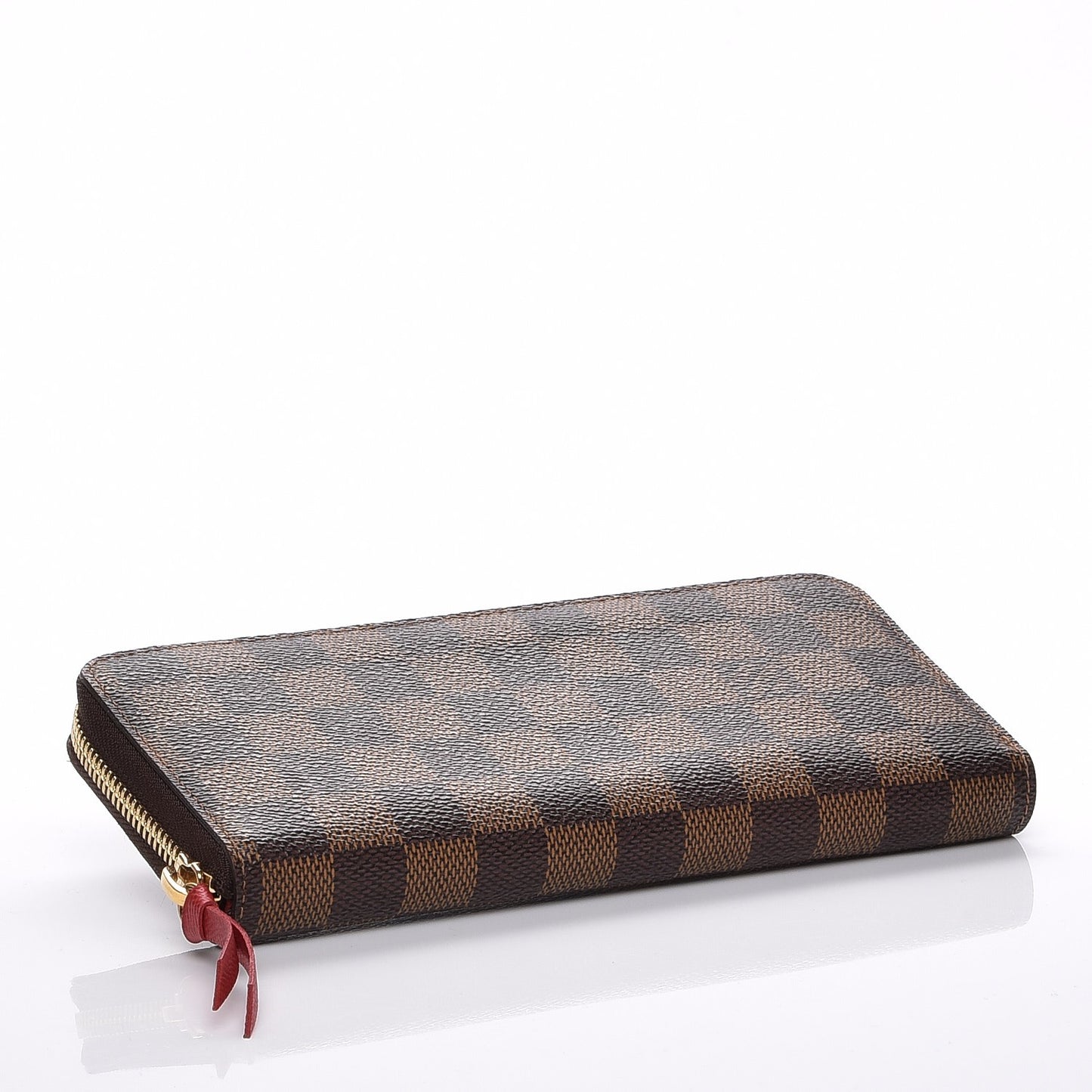 Damier Ebene Clemence Wallet Cherry