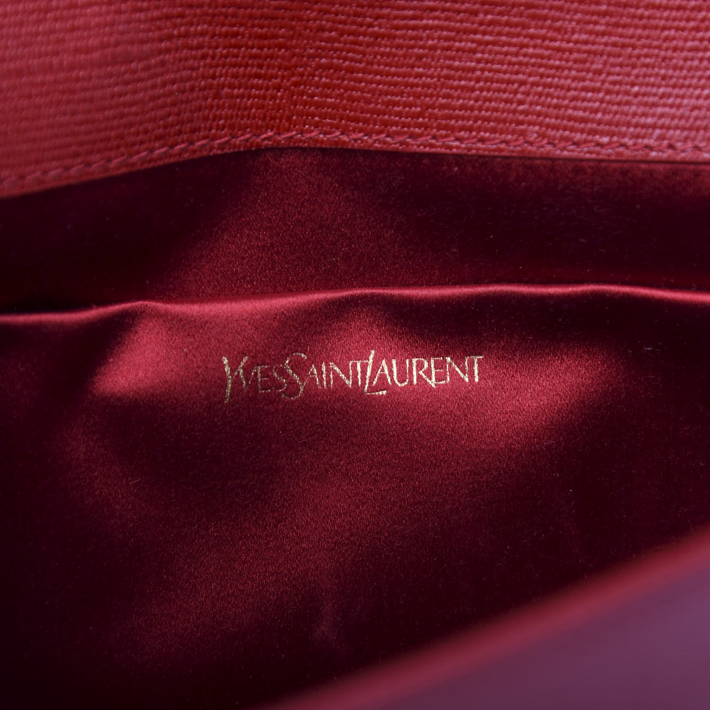 Calfskin Classic Y Ligne Clutch Red