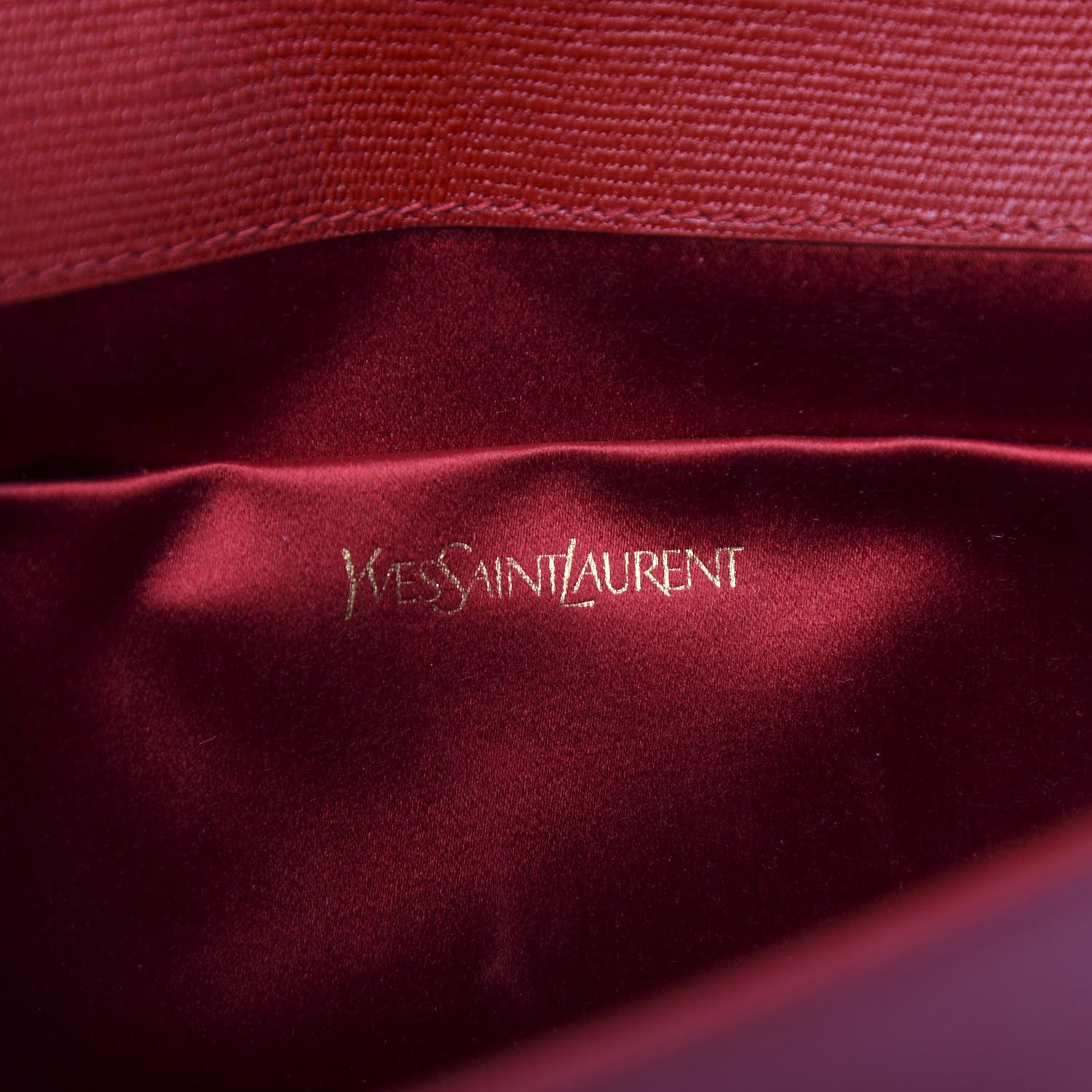 Saint Laurent Calfskin Classic Y Ligne Clutch Red 6 of 9