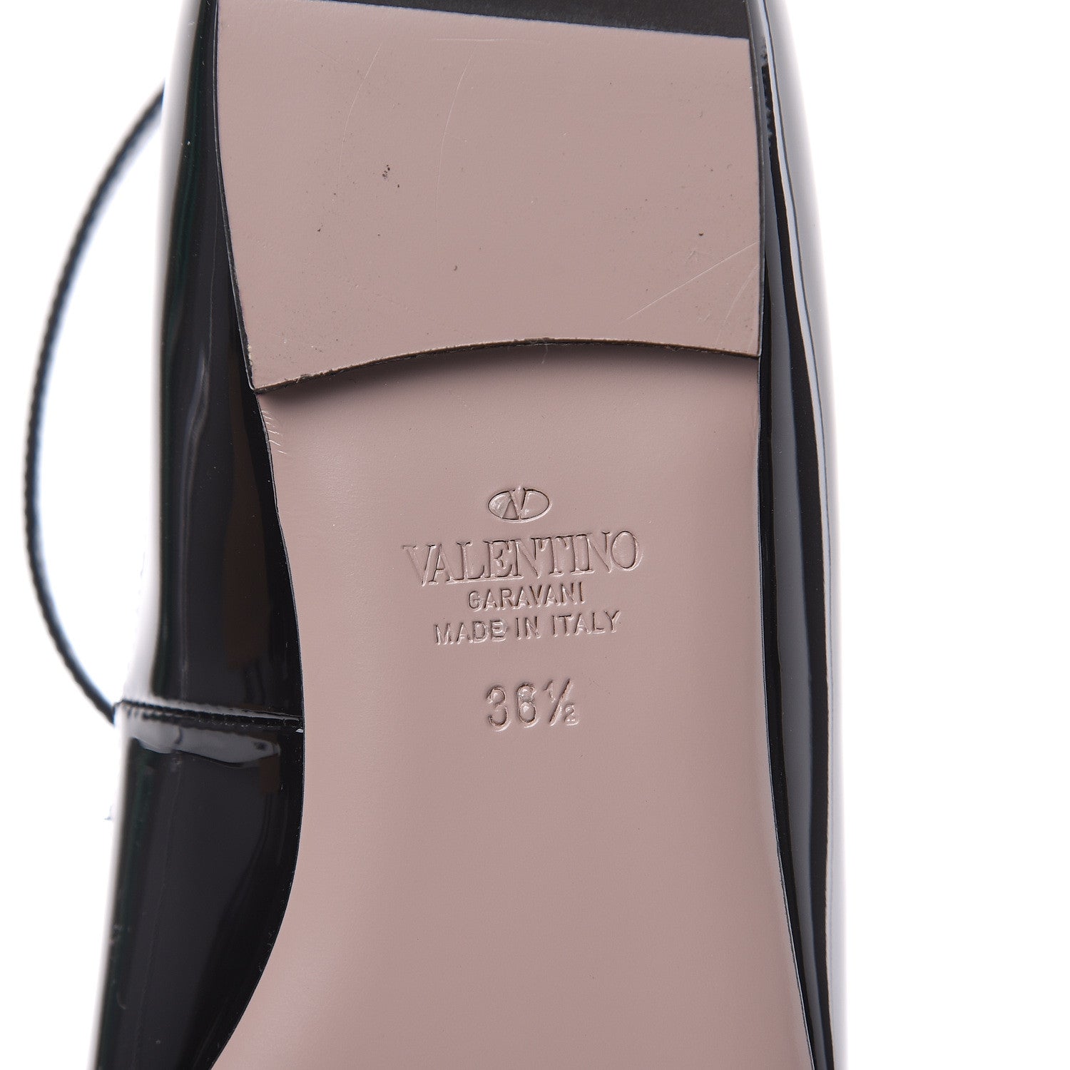 Valentino Garavani Patent Ankle Strap Ballerina Flats 36.5 Black 6 of 10