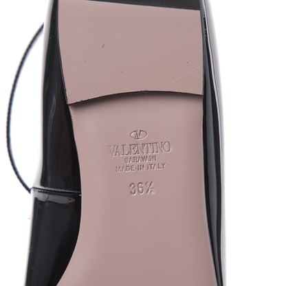 Valentino Garavani Patent Ankle Strap Ballerina Flats 36.5 Black 6 of 10