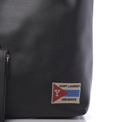 Saint Laurent Calfskin Universite Shopping Tote Black 10 of 12