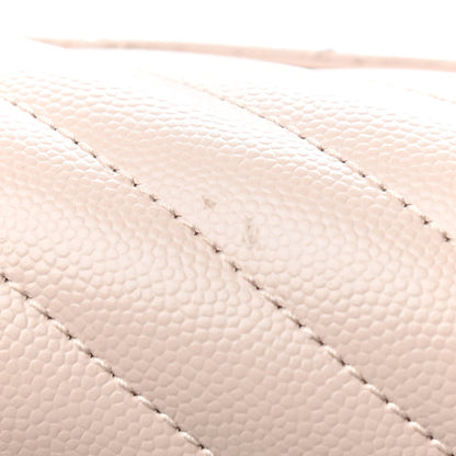 Saint Laurent Grain De Poudre Textured Mixed Matelasse Medium Triquilt Monogram Satchel Marble Pink 5 of 5