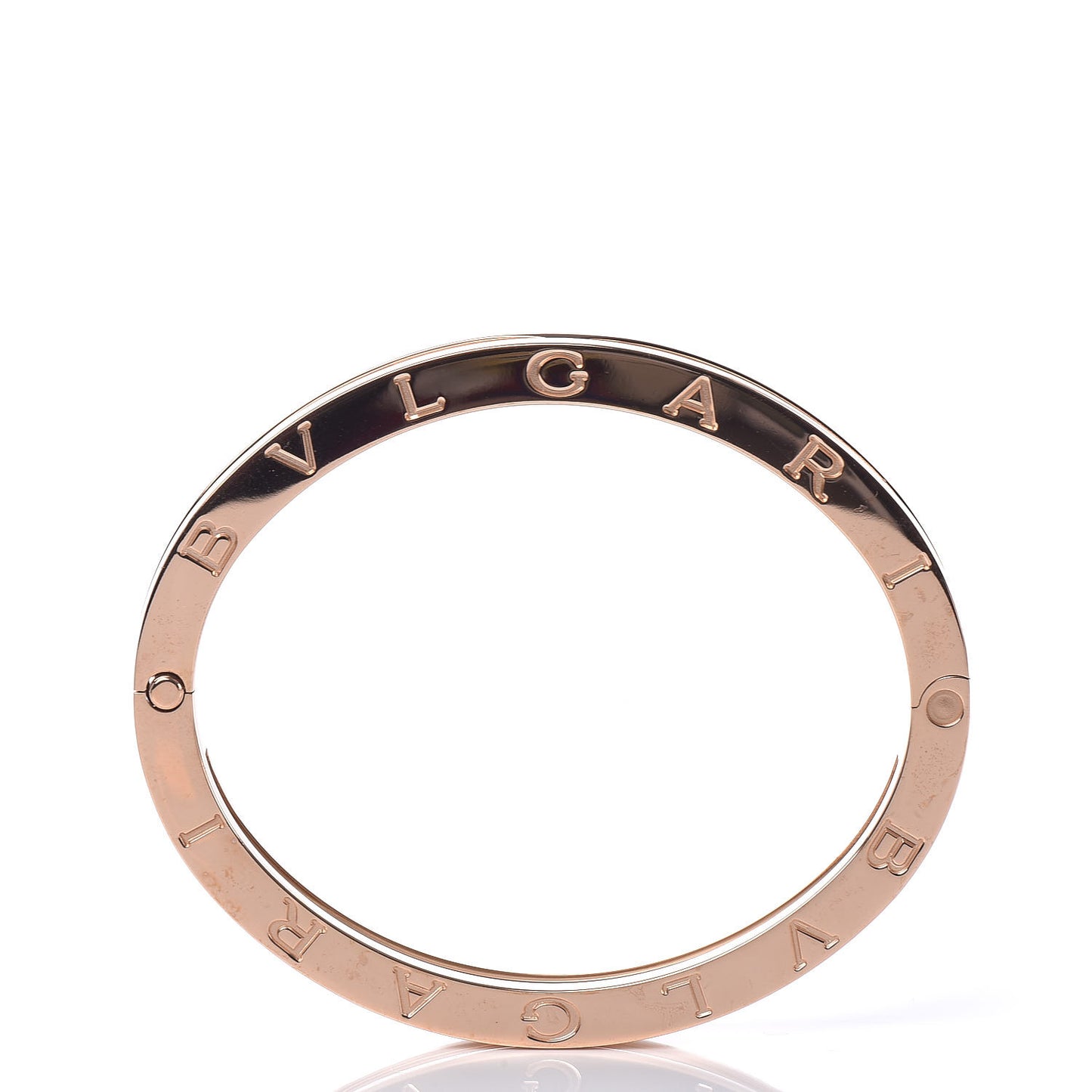 18K Rose Gold White Ceramic B.Zero1 Bangle Bracelet M