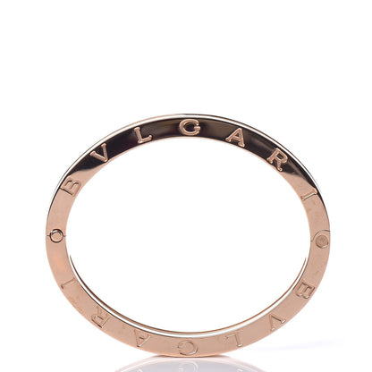 Bulgari 18K Rose Gold White Ceramic B.Zero1 Bangle Bracelet M 4 of 5