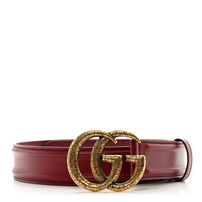 Gucci Ciny Lux Calfskin Patterned Double G 40mm Belt 85 34 Rubicund 1 of 5