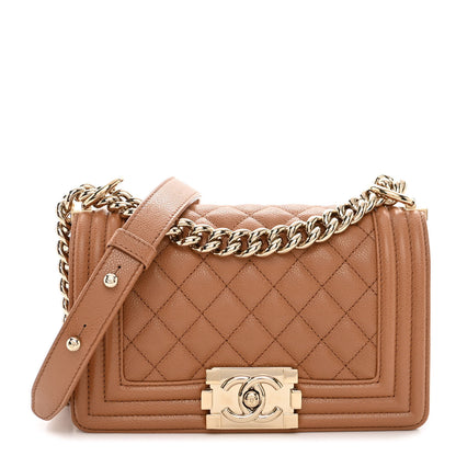 Chanel Caviar Quilted Small Boy Flap Brown 1 of 11