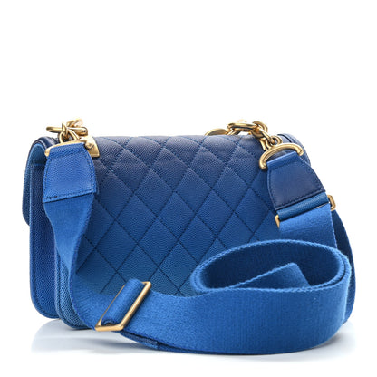 Chanel Caviar Quilted Small Sunset On The Sea Flap Blue 3 of 11