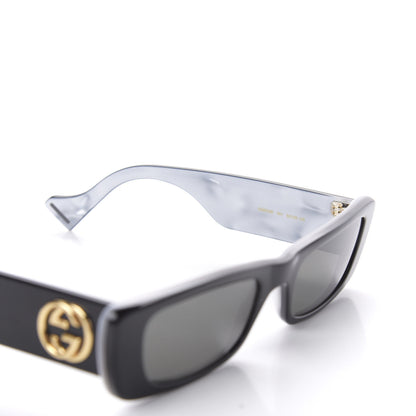 Gucci Acetate Rectangular Sunglasses GG0516S Black 6 of 8