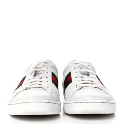 Gucci Calfskin Crocodile Web Womens Ace Sneakers 39.5 White Green 2 of 10