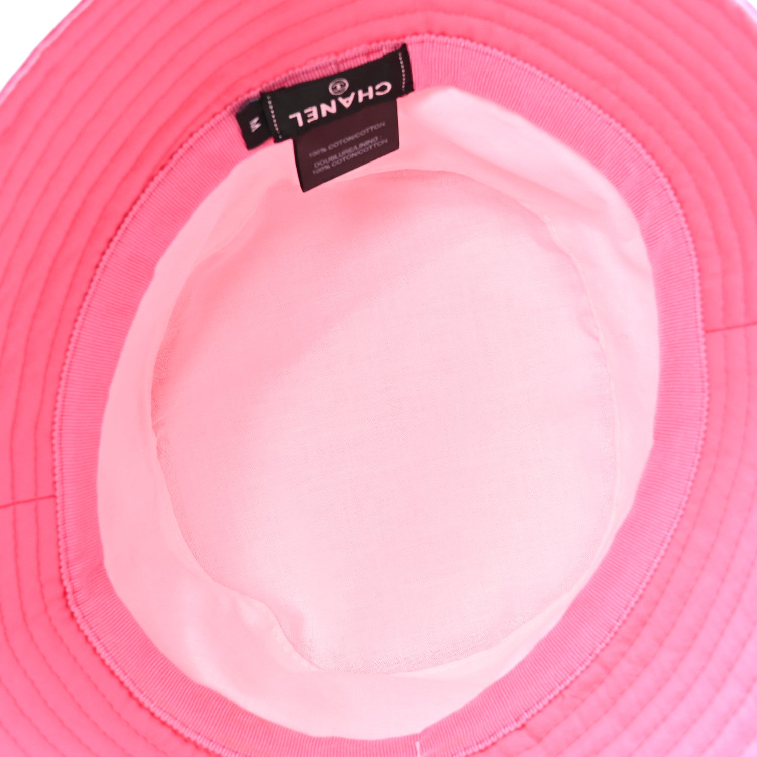 Chanel Canvas CC Bucket Hat M Fuchsia Orange 7 of 9