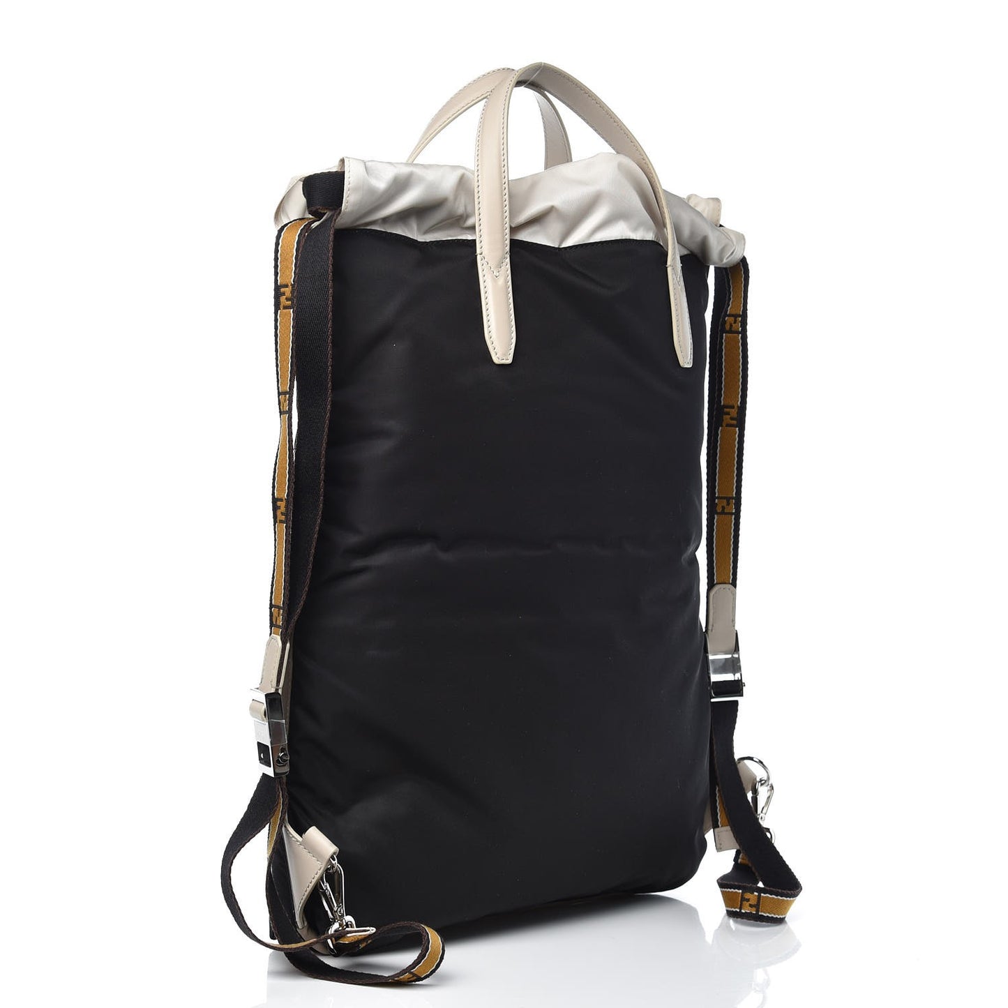 Nylon Vitello Patch Backpack Black