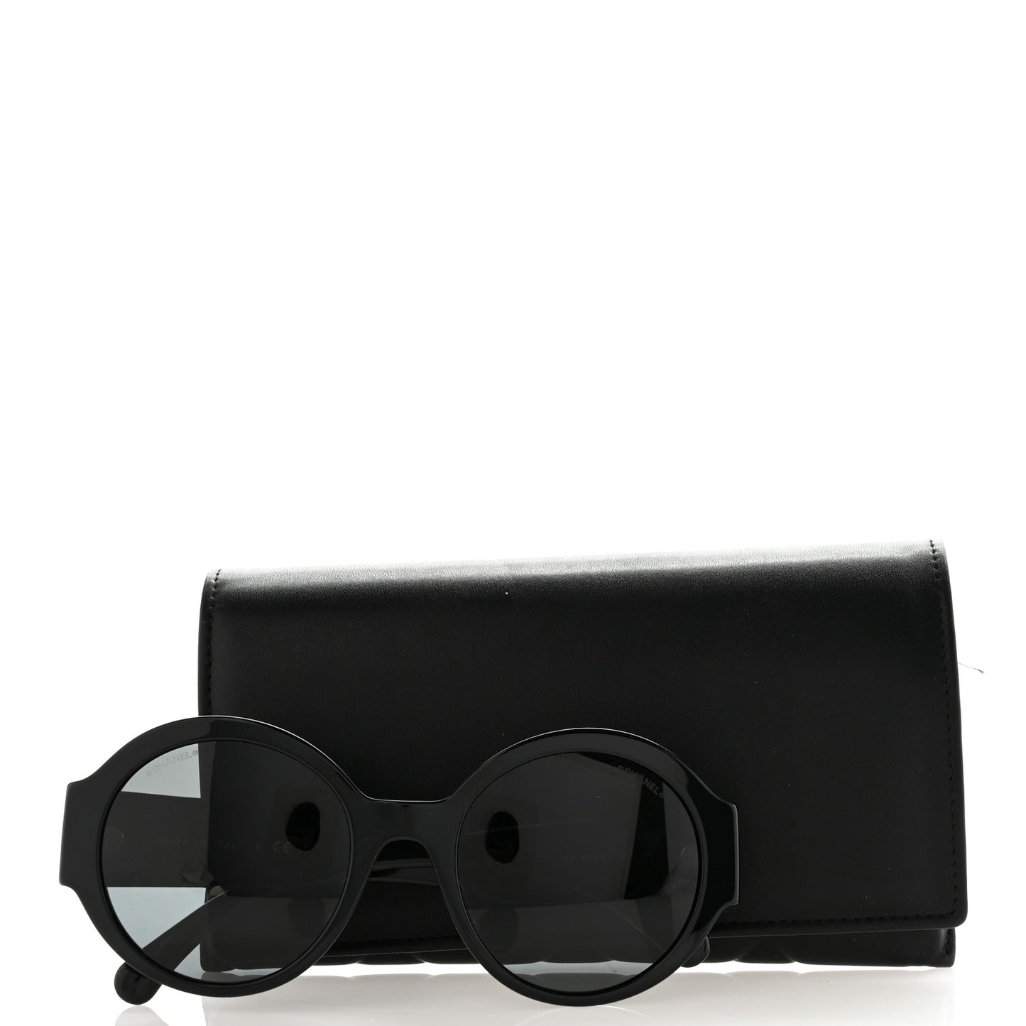 Acetate Round Sunglasses 5410-A Black