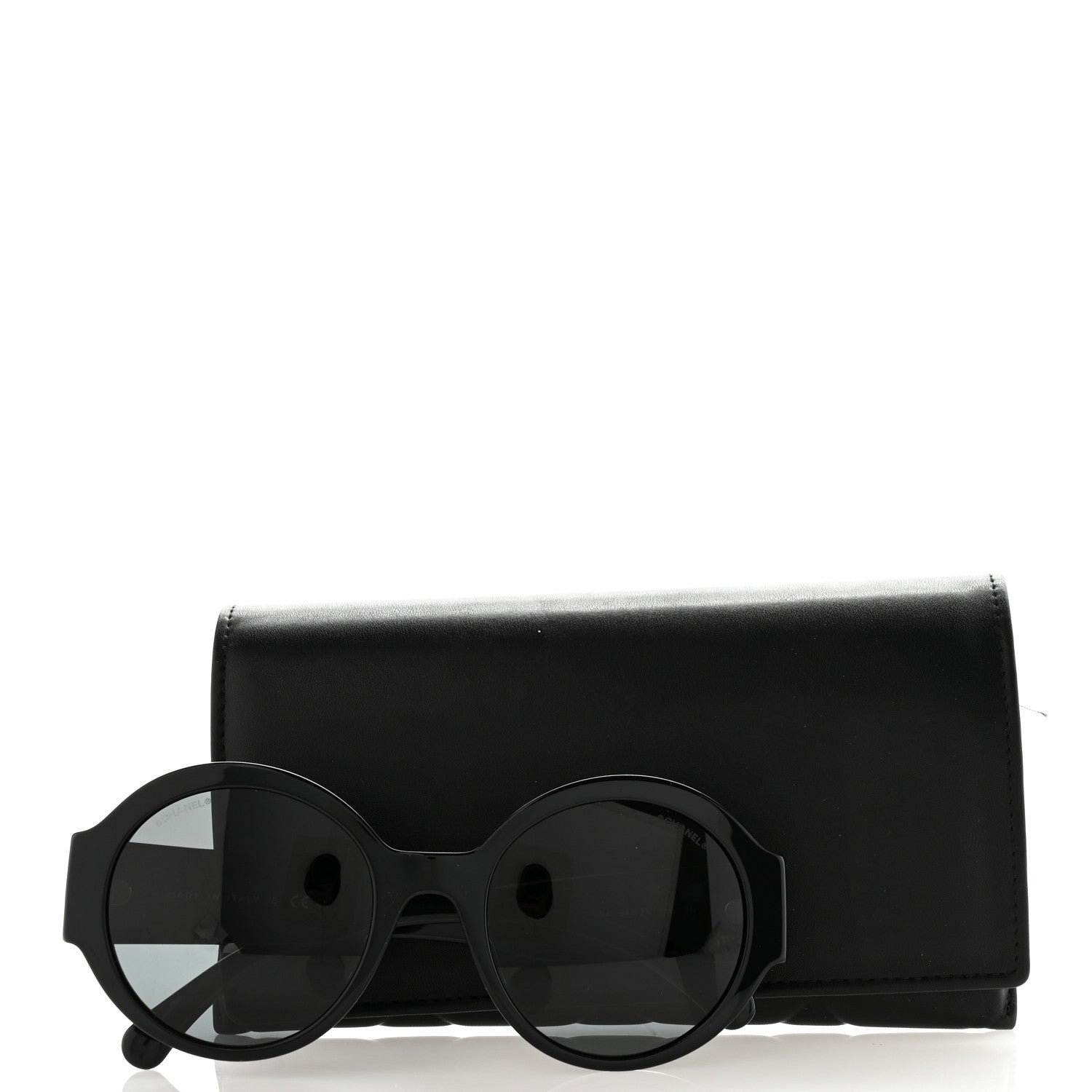 Chanel Acetate Round Sunglasses 5410-A Black 8 of 8