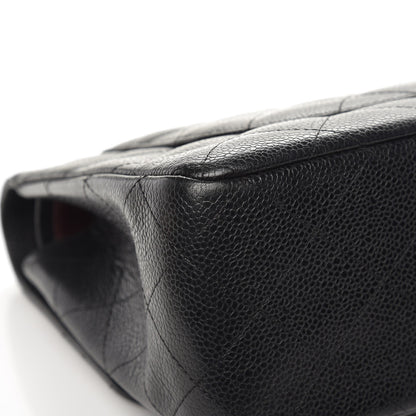 Chanel Caviar Quilted Jumbo Double Flap Black 10 of 18