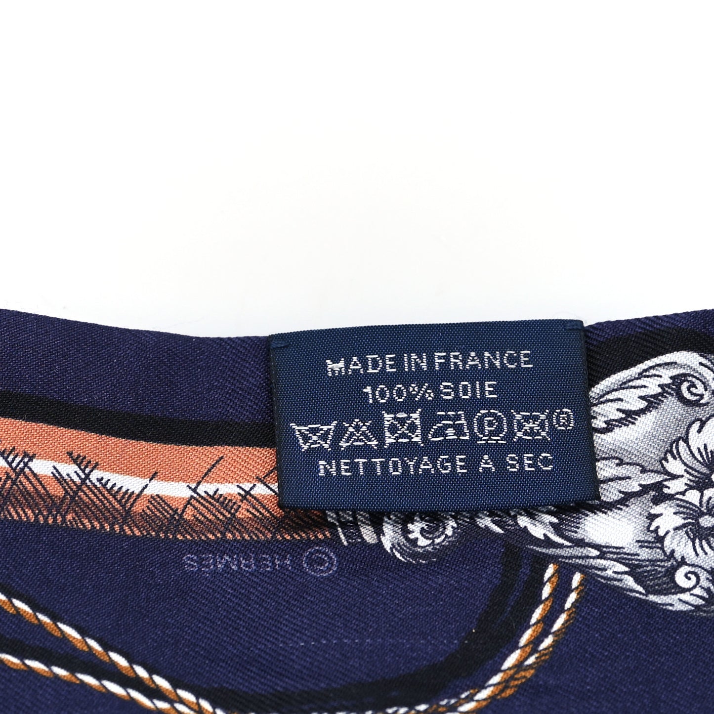 Silk Cavalcades Twilly Marine Caramel White