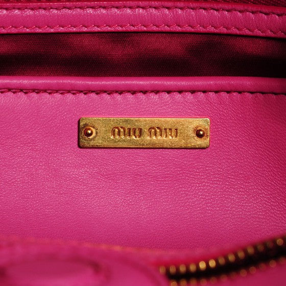 Nappa Matelasse Tote Fuxia