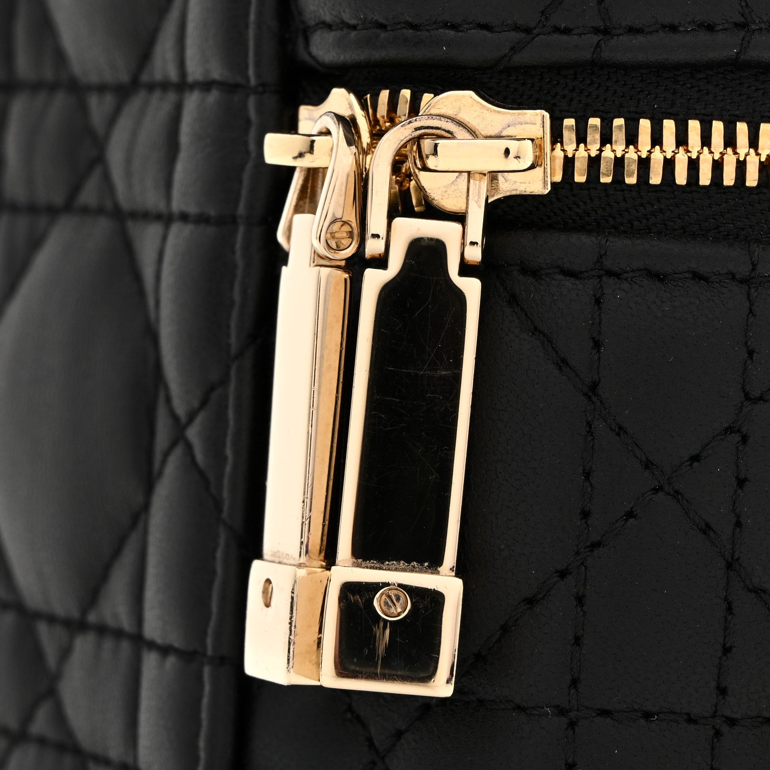 Christian Dior Lambskin Cannage Micro Lady Dior Vanity Case Black 11 of 13