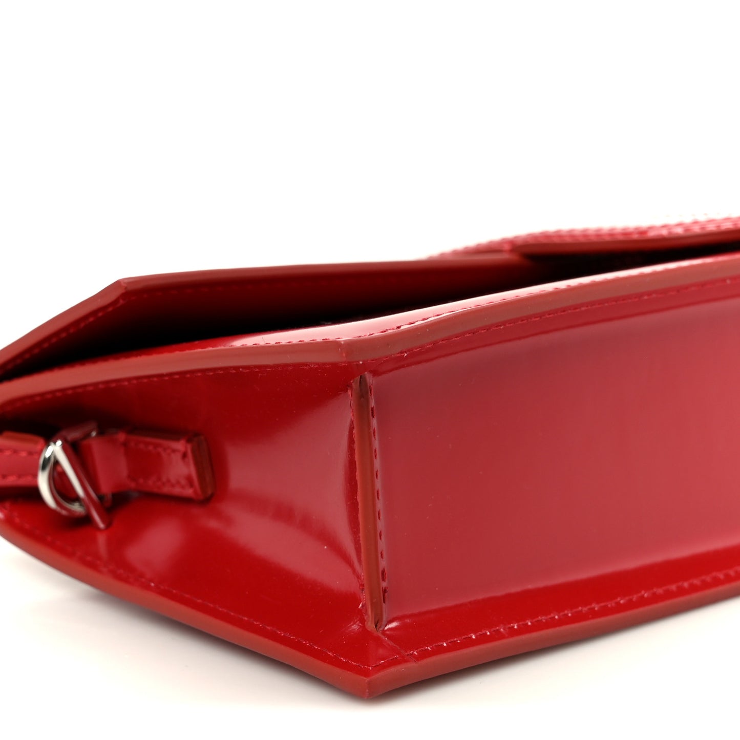 Glazed Calfskin Le Bambino Long Red
