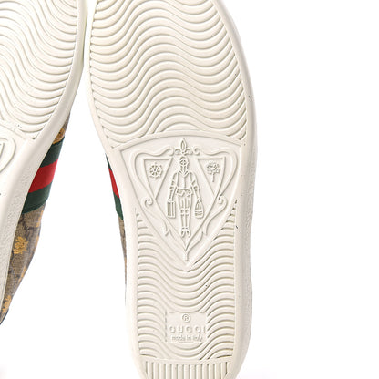 Gucci GG Supreme Monogram Bees Ayers Web Womens Ace Sneakers 37 Beige Oro Green Red 6 of 10