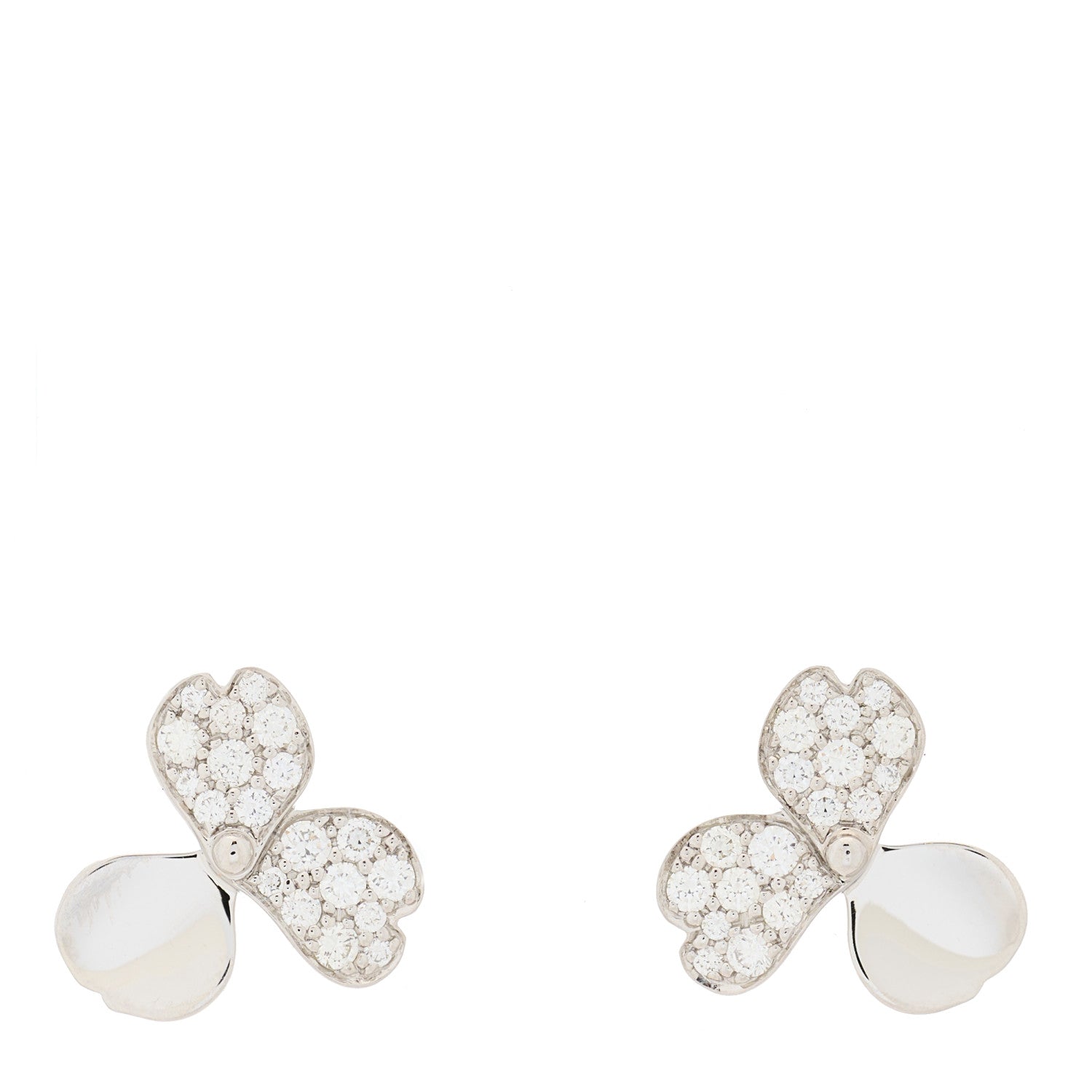 Tiffany Platinum Diamond Paper Flowers Earrings 1 of 3