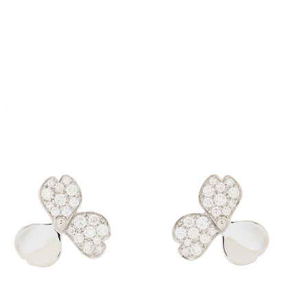Tiffany Platinum Diamond Paper Flowers Earrings 1 of 3