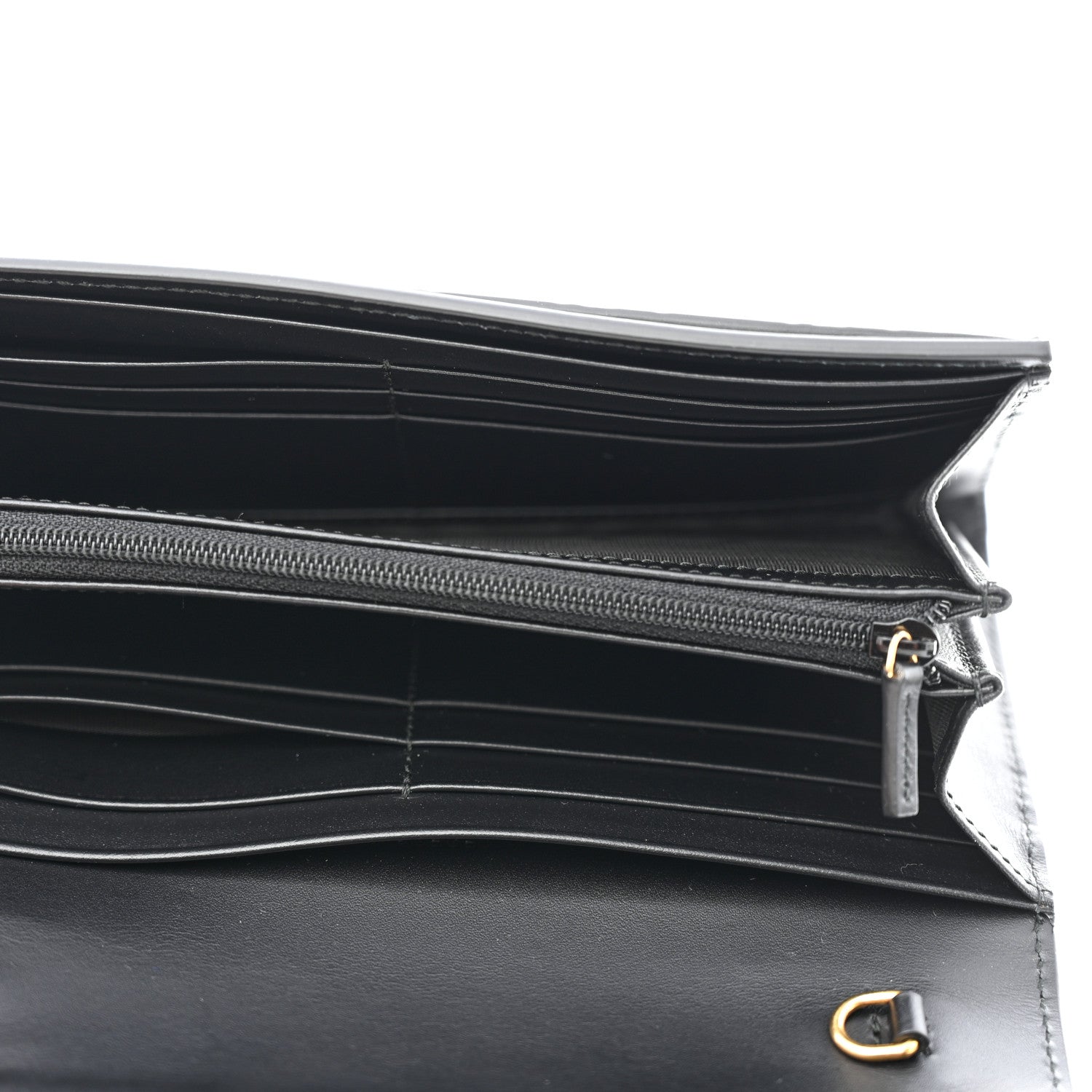 Gucci Guccissima Padlock Continental Chain Wallet Black 5 of 9