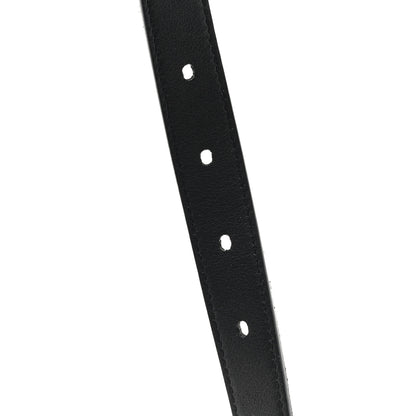 Saint Laurent Suede Calfskin Monogram Square Buckle Belt 75 30 Black 5 of 6