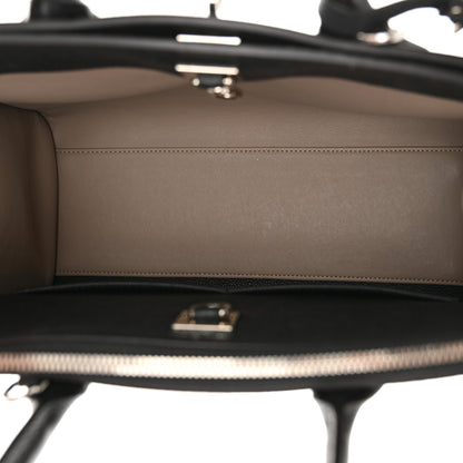 Louis Vuitton Taurillon City Steamer MM Black Beige 5 of 12