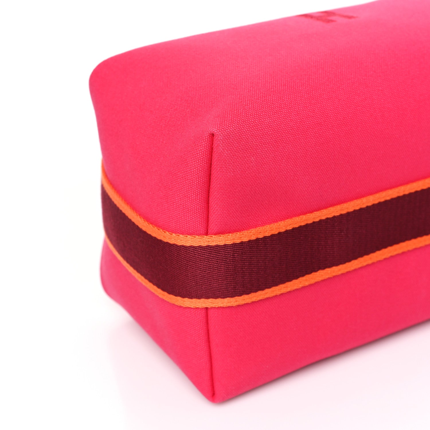 Hermes Canvas Large Bride-A-Brac Pouch Hibiscus 7 of 8