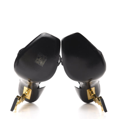 Saint Laurent Patent Calfskin Opyum 110 Sandals 39.5 Black Gold 6 of 8