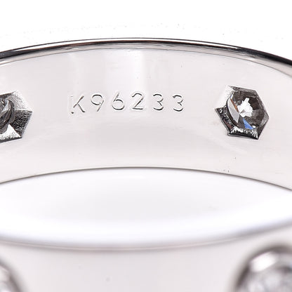Cartier 18K White Gold 6 Diamond 5.5mm LOVE Ring 58 8.25 6 of 7