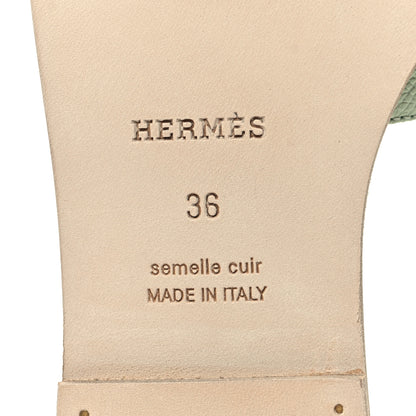 Hermes Epsom Oran Sandals 36 Vert Jade 7 of 9