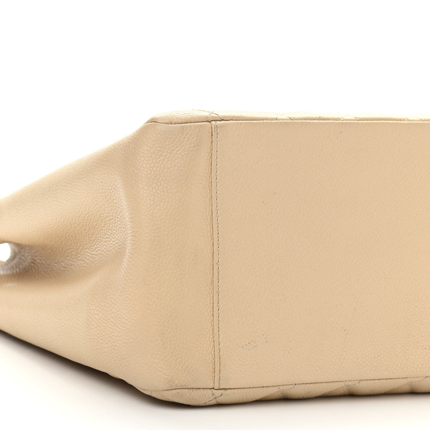 Caviar Quilted Grand Shopping Tote GST Beige Clair