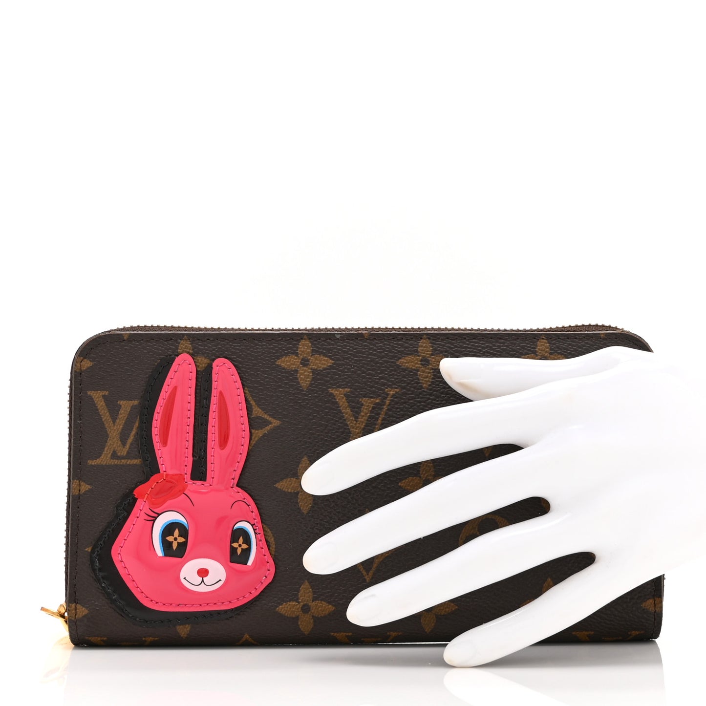 LV X SY  Monogram Rabbit Zippy Wallet Pink